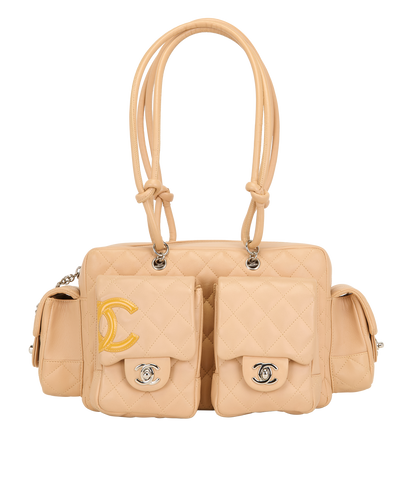 Cambon Reporter Bag, &pound;3,200, Handbags, Beige, Leather, Front view